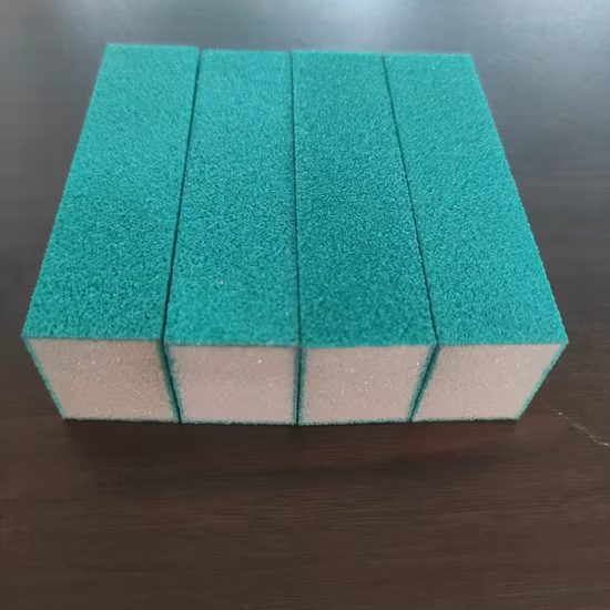 Buffer verde Block 4 lati spugna per unghie Buffer per unghie a 4 vie