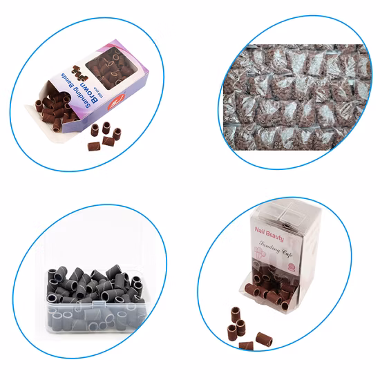 Fasce abrasive Marrone Nero Zebra Giallo Rosa Viola Rosso Verde per punte da trapano per unghie